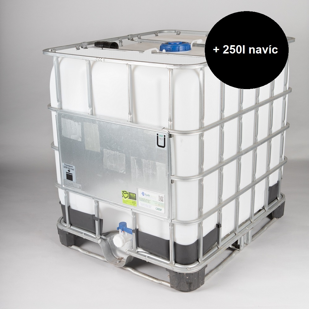 Plastová nádrž 1250l - REPAS IBC kontejner, skutečný objem 1250l (litrů), náhrada za nádrž 1000l