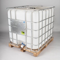 Plastová nádrž REKO 1000l - IBC kontejner, nestohovatelná dřevěná paleta