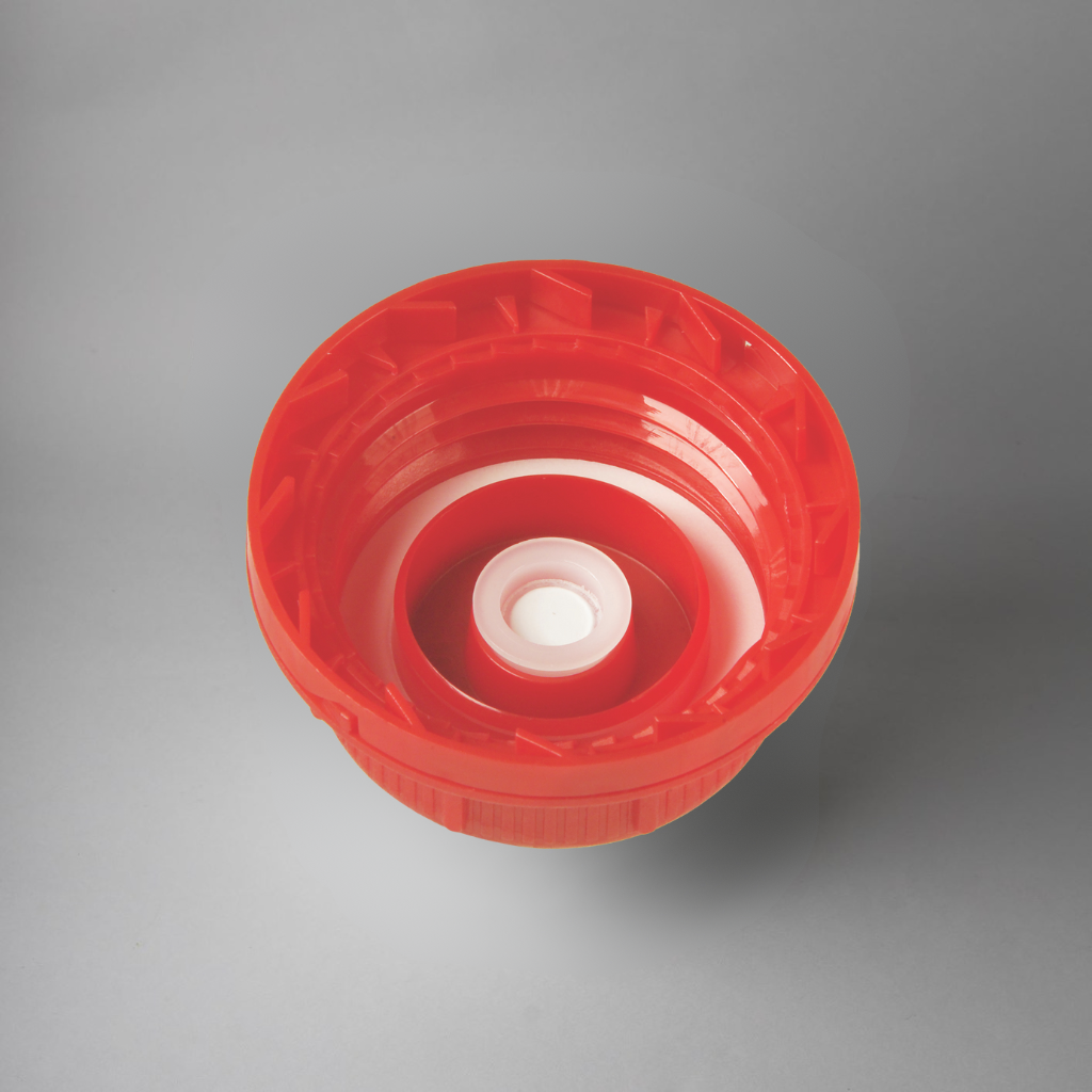 Víčko DIN 45 s odvzdušněním červené
