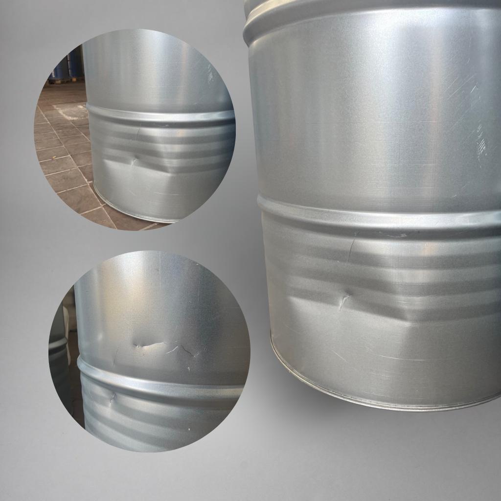 Ocelový sud 216,5 l – poškozený | akční cena